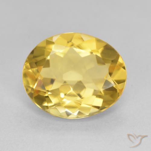 4.11ct 天然 ゴールドオレンジ シトリン, 楕円形, VVS