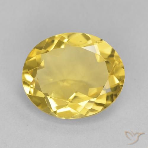 3.78ct 天然 ミディアムゴールデン シトリン, 楕円形, VVS