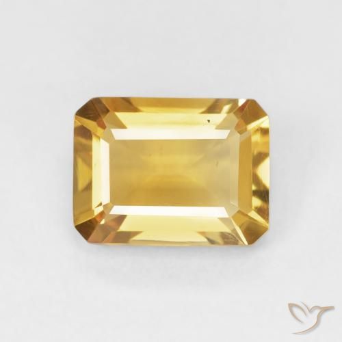 1.46ct 天然 ゴールド シトリン, エメラルドカット, VVS-VS