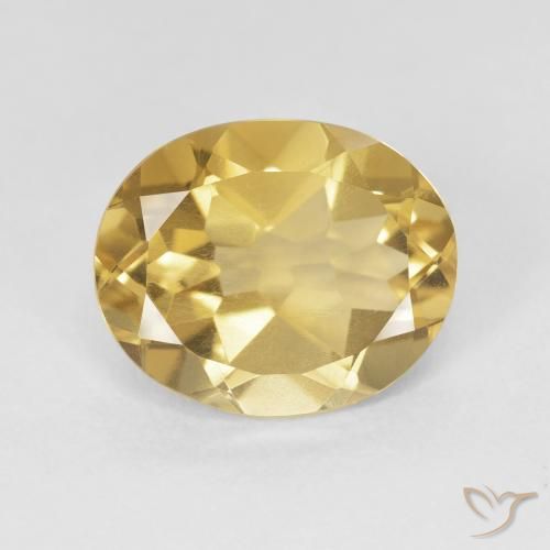 4.05ct 天然 ゴールドオレンジ シトリン, 楕円形, VS