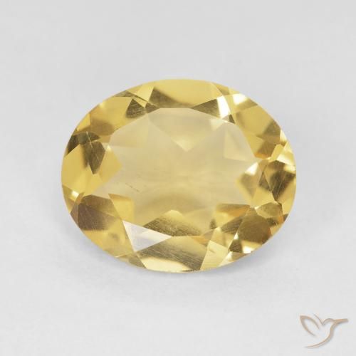 3.64ct 天然 ゴールド シトリン, 楕円形, VS