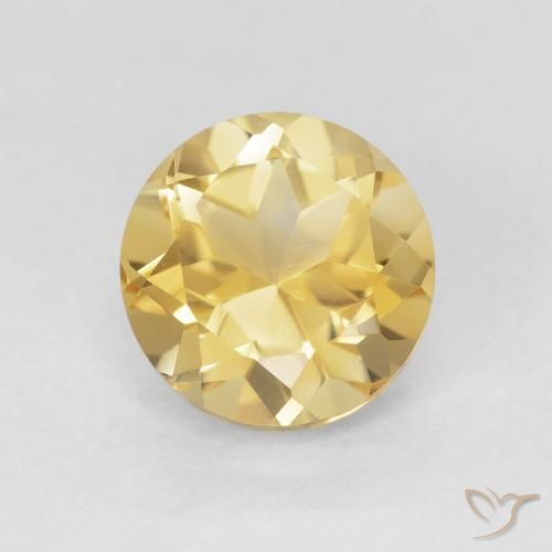 1.39ct 天然 ゴールド シトリン, ラウンド, VVS