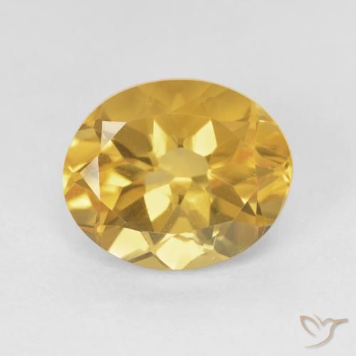 4.70ct 天然 ゴールド シトリン, 楕円形, VVS
