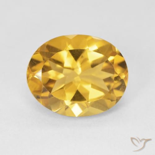 4.16ct 天然 ゴールド シトリン, 楕円形, VVS