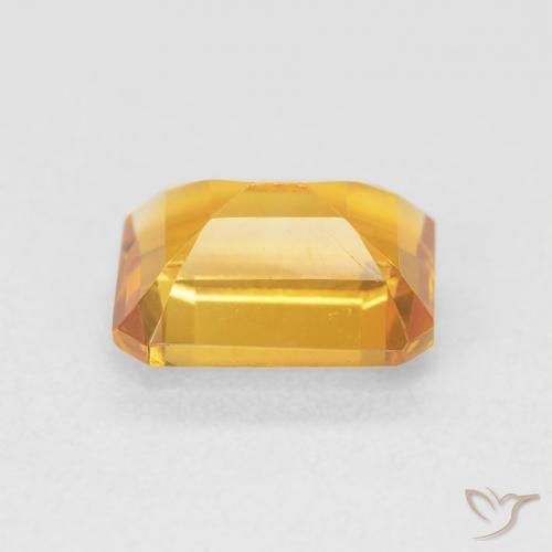 1.65カラットの天然Medium Light-Goldenシトリン、八角形 / エメラルドカット、VVS