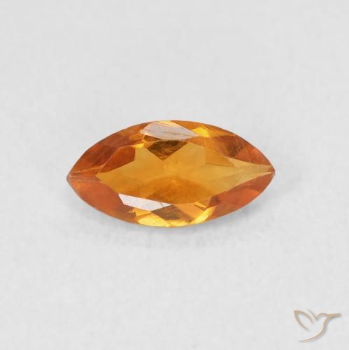 0.53ct 天然 ミディアムオレンジ シトリン, マーキーズ, VS