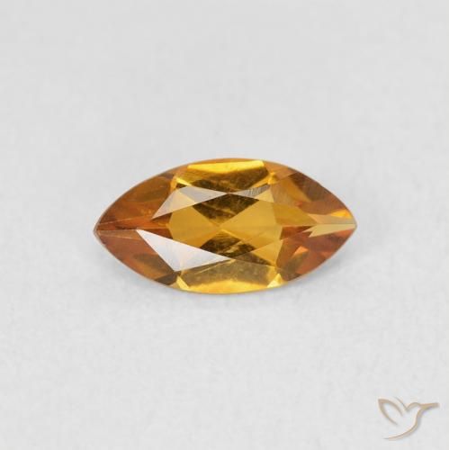 0.48ct 天然 ミディアムオレンジ シトリン, マーキーズ, VS