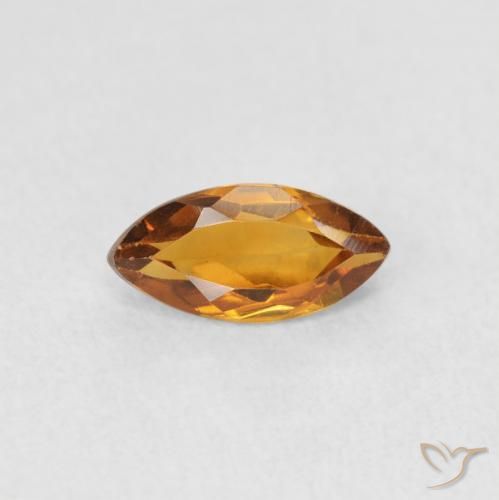 0.46ct 天然 ミディアムオレンジ シトリン, マーキーズ, VS