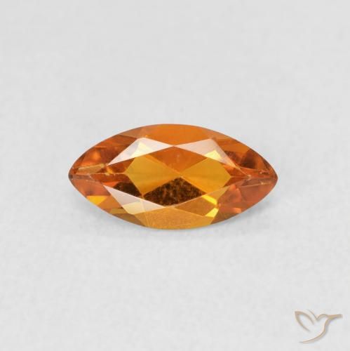 0.48ct 天然 ミディアムオレンジ シトリン, マーキーズ, VVS-VS