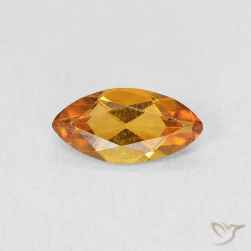 0.46ct 天然 ミディアムオレンジ シトリン, マーキーズ, VVS-VS