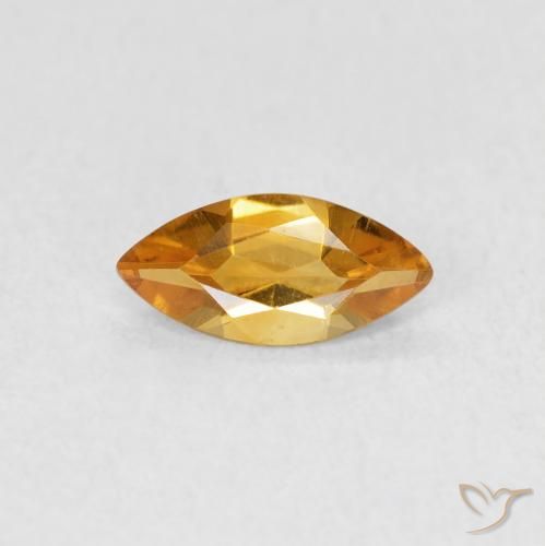 0.44ct 天然 濃いオレンジゴールド シトリン, マーキーズ, VVS