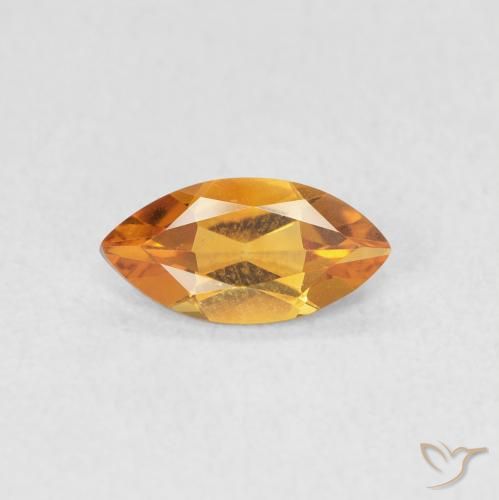 0.48ct 天然 ミディアムオレンジ シトリン, マーキーズ, VVS