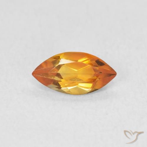 0.48ct 天然 ミディアムオレンジ シトリン, マーキーズ, VVS