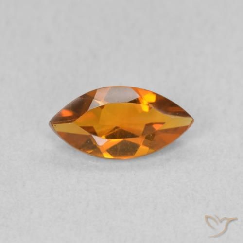 0.50ct 天然 ミディアムオレンジ シトリン, マーキーズ, VVS