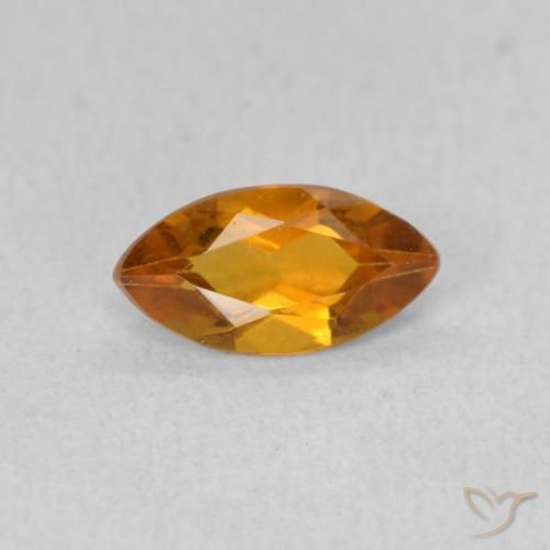 0.49ct 天然 オレンジブラウン シトリン, マーキーズ, VVS-VS