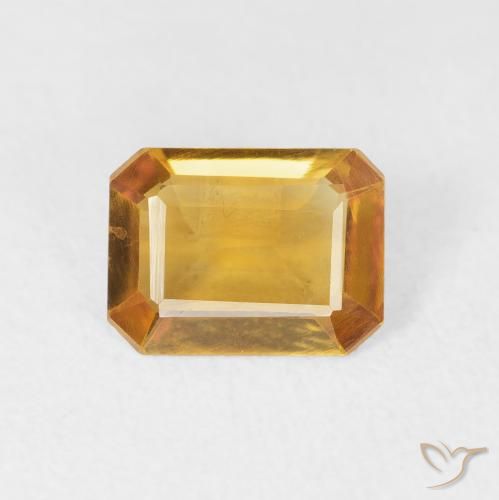 1.05ct 天然 濃いゴールデンオレンジ シトリン, エメラルドカット, VVS-VS