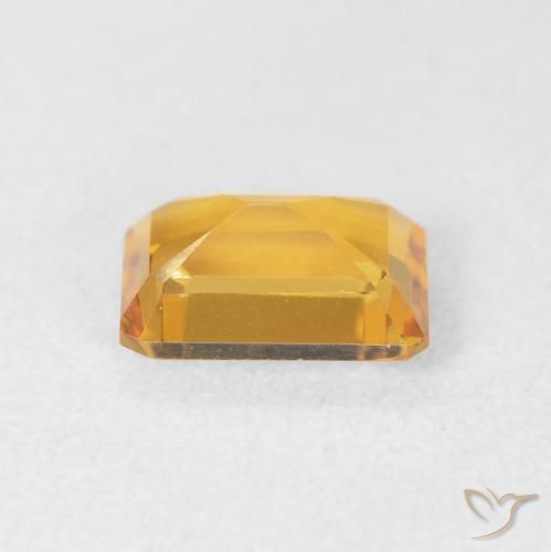 1.40カラットの天然Medium Light Orange-Goldシトリン、八角形 / エメラルドカット、VVS