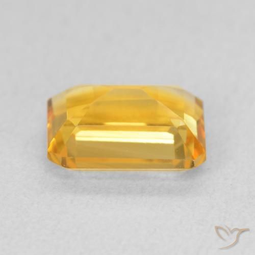 1.54カラットの天然Medium Light Orange-Goldシトリン、八角形 / エメラルドカット、VVS