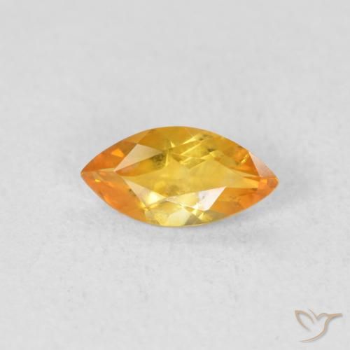 0.44ct 天然 ミディアムゴールデン シトリン, マーキーズ, VVS-VS