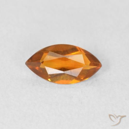 0.50ct 天然 ダークオレンジ シトリン, マーキーズ, VVS-VS