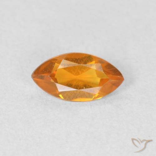 0.51ct 天然 ミディアムオレンジ シトリン, マーキーズ, VVS-VS