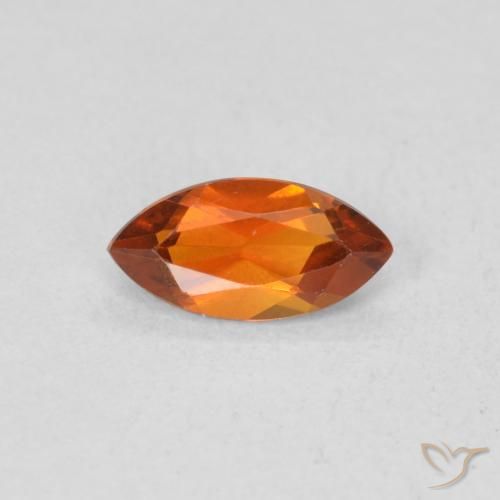 0.47ct 天然 ディープオレンジ シトリン, マーキーズ, VVS-VS