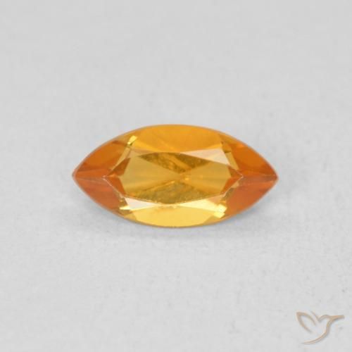 0.48ct 天然 濃いオレンジ シトリン, マーキーズ, VS