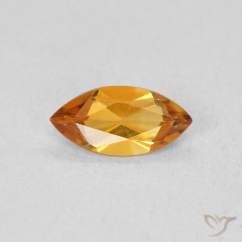 0.46ct 天然 ミディアムオレンジ シトリン, マーキーズ, VS