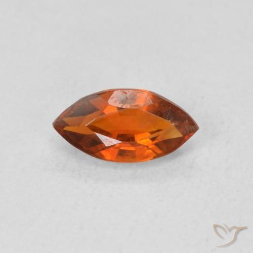 0.57ct 天然 ダークオレンジ シトリン, マーキーズ, VVS-VS