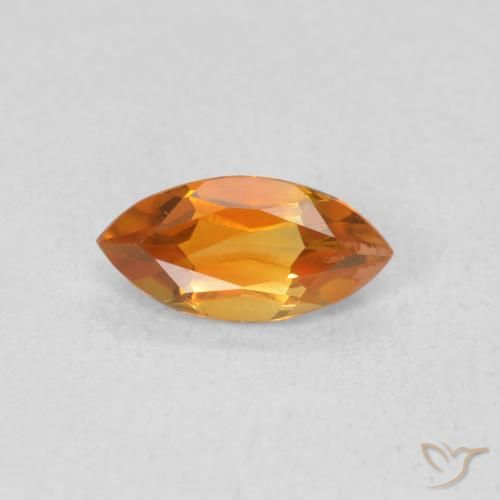 0.56ct 天然 ミディアムオレンジ シトリン, マーキーズ, VVS-VS