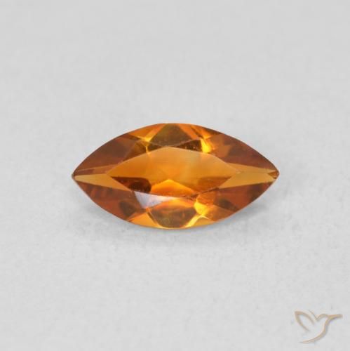 0.49ct 天然 オレンジブラウン シトリン, マーキーズ, VVS-VS