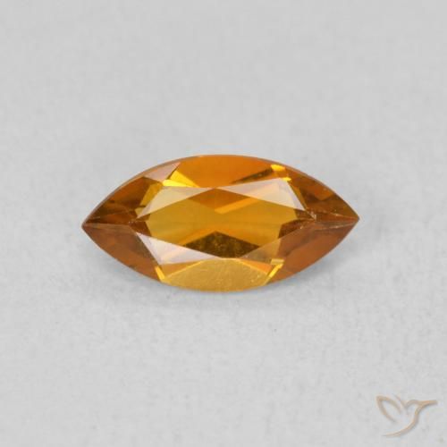 0.47ct 天然 ディープオレンジ シトリン, マーキーズ, VVS-VS