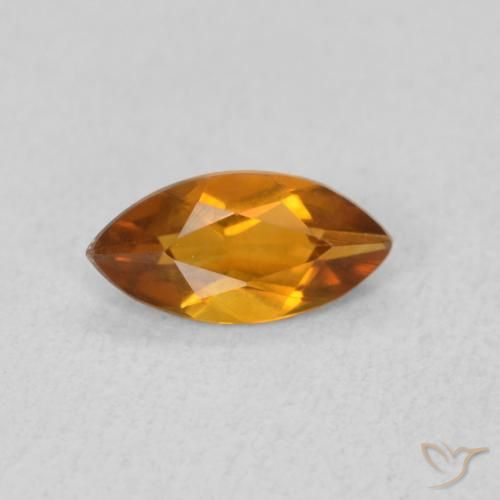 0.47ct 天然 ミディアムオレンジ シトリン, マーキーズ, VVS-VS