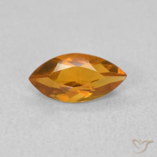0.54ct 天然 オレンジブラウン シトリン, マーキーズ, VVS-VS