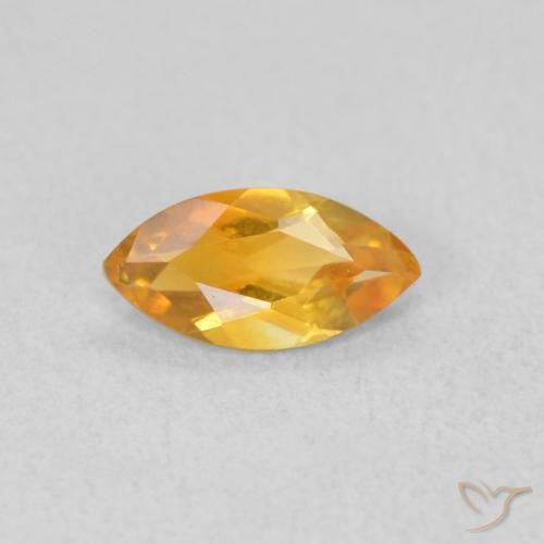 0.45ct 天然 ミディアムオレンジ シトリン, マーキーズ, VVS-VS