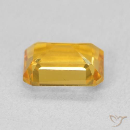 1.51カラットの天然明るいゴールドシトリン、八角形 / エメラルドカット、VS