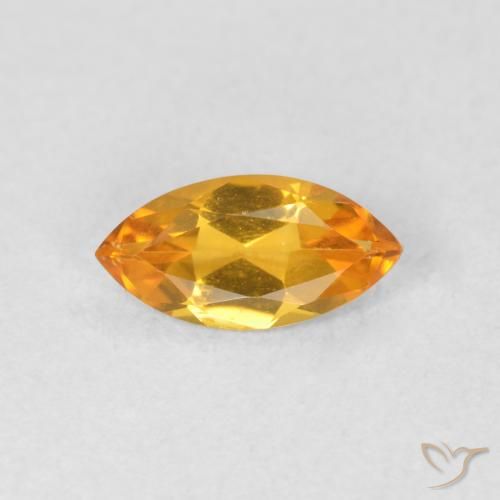 0.44ct 天然 濃いオレンジゴールド シトリン, マーキーズ, VVS-VS
