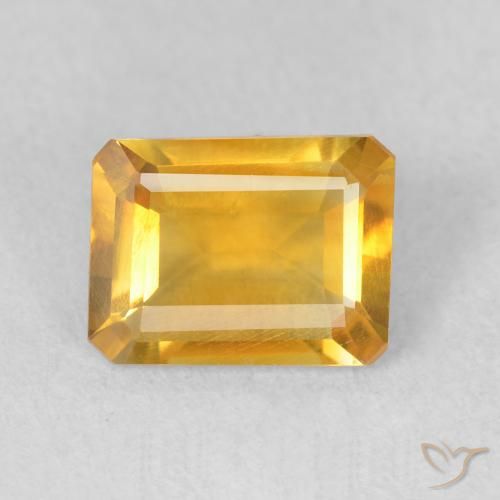 1.22ct 天然 ゴールドオレンジ シトリン, エメラルドカット, VS
