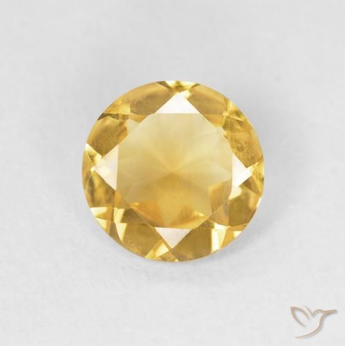 0.97ct 天然 ゴールド シトリン, ラウンド, VS