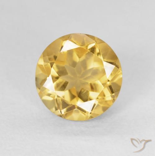 1.86ct 天然 ゴールド シトリン, ラウンド, VS