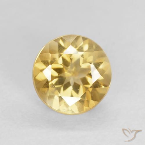 1.05ct 天然 ゴールド シトリン, ラウンド, VS