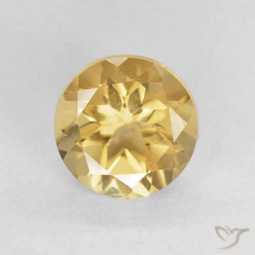 1.66ct 天然 ゴールド シトリン, ラウンド, VS