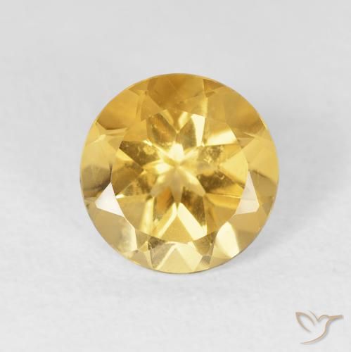 1.76ct 天然 ミディアムゴールド シトリン, ラウンド, VVS-VS