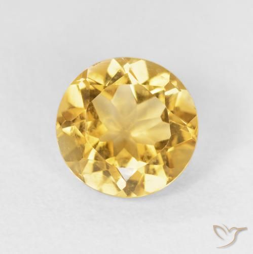 1.86ct 天然 ミディアムゴールド シトリン, ラウンド, VVS-VS