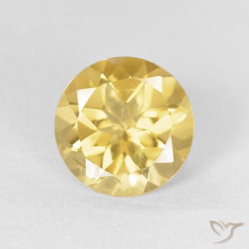 1.73ct 天然 ゴールドオレンジ シトリン, ラウンド, VVS-VS