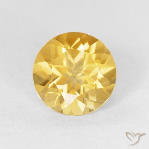 1.77ct 天然 明るいゴールド シトリン, ラウンド, VVS-VS
