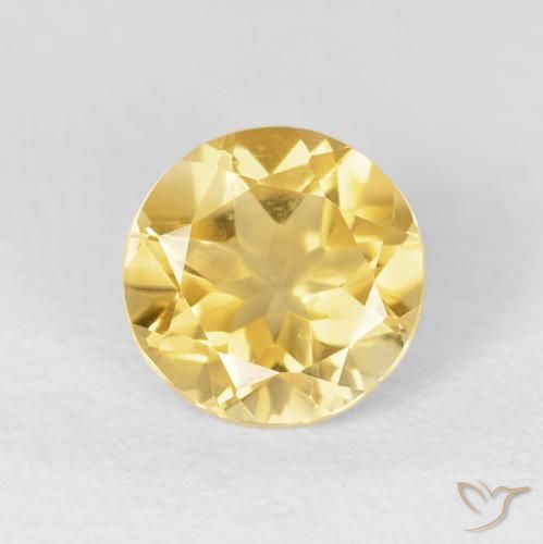 1.61ct 天然 ゴールド シトリン, ラウンド, VVS-VS