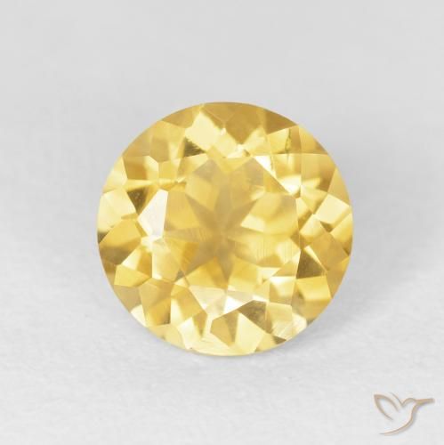 1.95ct 天然 ミディアムゴールド シトリン, ラウンド, VVS-VS