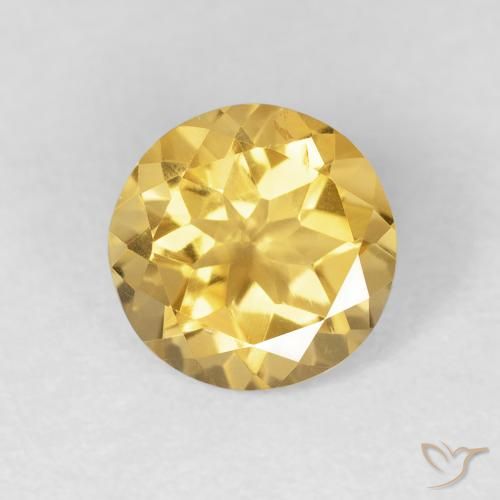 1.61ct 天然 ゴールド シトリン, ラウンド, VVS