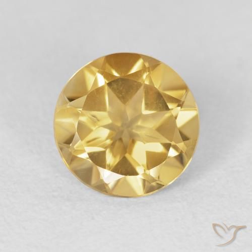 1.60ct 天然 ゴールド シトリン, ラウンド, VVS